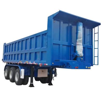 China Truck Trailer 3 Axle 40 Cubic Meter Tipper Semi Trailer 70 Ton Dump Tipping Semi Truck Trailer for sale