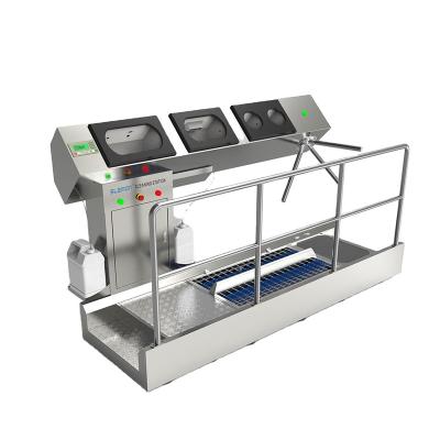 China Disinfection hygiene station with hand wash shoe cleaning and access control system for sale