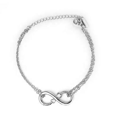 China FASHIONABLE Wholesale Charm Women's Infinity Stainless Steel Simple Design Korean Jewelry Bracelet for sale