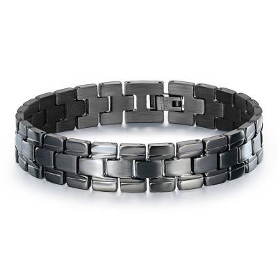 China FASHIONABLE Mens Jewelry Personalized Black Plated Stainless Steel Jewelry Bracelet for sale