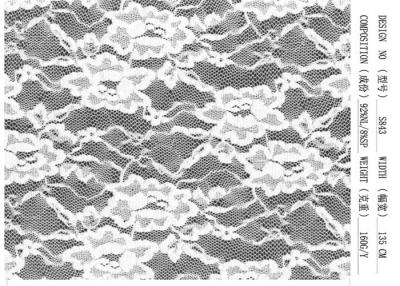 China Da tela branca do laço da roupa interior de Elastane acessório feito sob encomenda do vestuário da cópia à venda