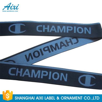 China Eco - Friendly Webbing Tape Jacquard Elastic Waistband With Custom Printed Logo for sale