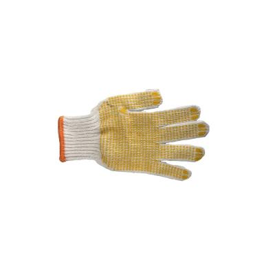 China Cotton Garden Working or Gardening Gloves with Polyester Dots on Palm Anti Slip Gloves for Working Pack of 12 in a Bag 750g for sale