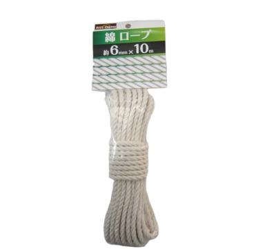 China Sale 100% high quality of gardening and transportation cotton rope material 6mm cotton rope factory manufacturing price for sale