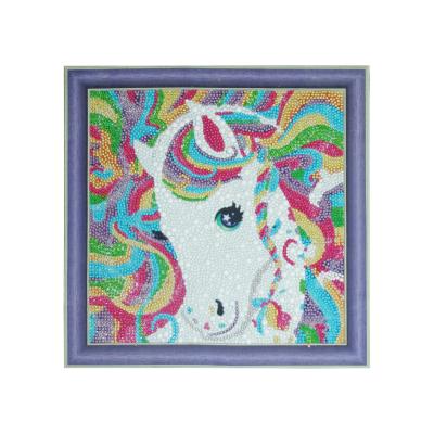 China Full Color 5D Diamond Painting DIY Diamond Board Kits Gray Paper 5d Horse DIY Diamond Painting Custom Kit for sale