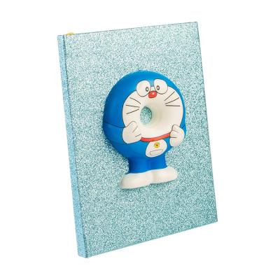 China Hardcover Novelty Glitter Diary Diary Kids Gifts New Hardcover A5 Squishy Size Notebook School Supplies for sale