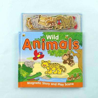 China Wholesale Gray Magnetic Board Paper Toys Kids Variety Game Scenes Magnetic Wild Animal Toys For Children for sale