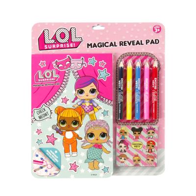 China Educational Toy Wholesale School Kit Supplies Funny Stationery Products For Kids Coloring Notebook Stationery Set for sale