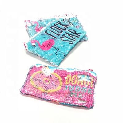 China For Cheap Good Quality Custom Sequins Printing Pen Storage Girls Pencil Case Cute Pencil Bag Pen Storage Zipper Pouch Bag for sale