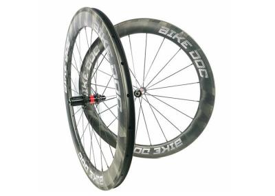 Κίνα 60mm Carbon Composite Bike 1470g Tubeless Clincher Bicycle Wheel Decals 700C προς πώληση