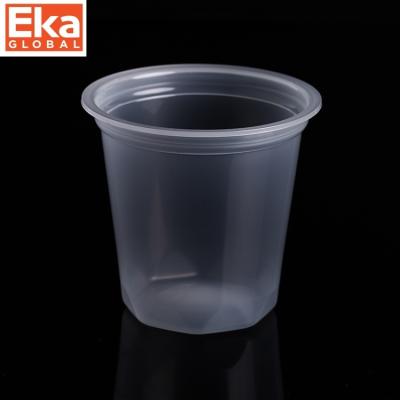 China 7.5oz/221ml Double Wall Disposable Polypropylene High Barrier Disposable Plastic Custom Cup Juice Packing Cups for sale