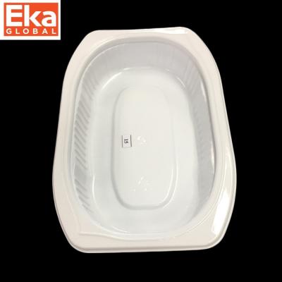 China 375ml multilayer high barrier EVOH ready eat meals hydroponic plastic microgreen plastic food packaging CARD tray for sale