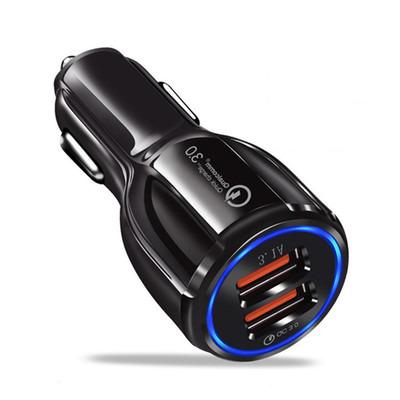 China Phone Charging OEM 3.1A Fast Car Charger 2 Ports Usb Portable Car Charger 3.0 Fast Charging for sale