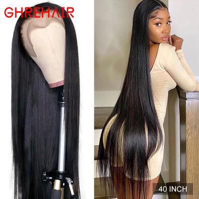 China 100% Human Hair Pelucas-Cabello-Humano-Mink Brazilian Straight Human Hair Wig Hd 13x4 Sheer Lace Frontal Wig For Black Women for sale