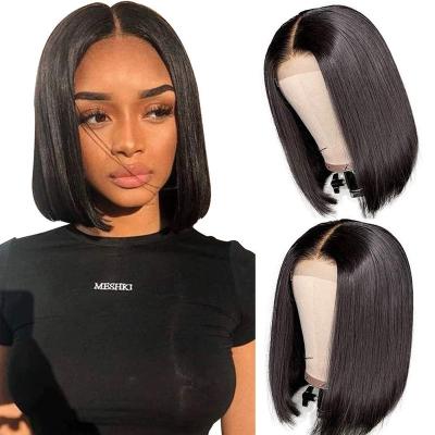 China Ghrehair Fashion Design 100% Brazilian Human Hair 4x4 Soft Bob Full Lace Wig For Women for sale