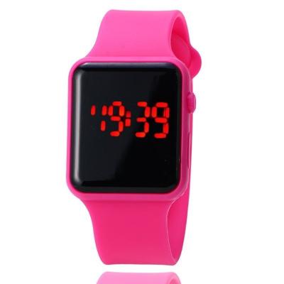 China Alarm Factory Directly Sell Kids Silicone Smart Watch With Led Strap for sale