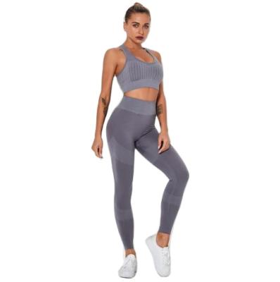 China Breathable Made In China 2021 New Product Hot Selling Women Yoga Suit Two Piece Seamless Sets for sale