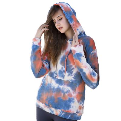 China Fashion Woman Breathable Hoodies and Sweatshirts Tie Dye Pattern Pullover Girl's Hoodies for sale