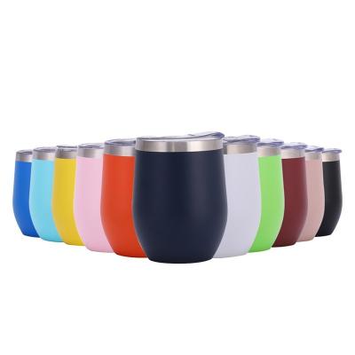 China Powder Coating Stainless Steel Eggshell Cup Coffee Mug Egg Cup Vacuum Viable Double Stoneware Beer Mugs for sale