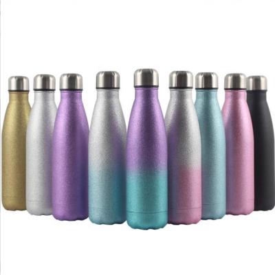 China 17oz 500ml Viable Vacuum Insulated Travel Water Bottle Leakproof Double Walled Cola Shape Stainless Steel Water Bottle for sale