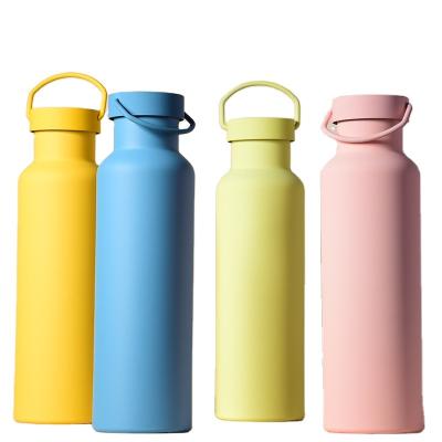 China New Sustainable Double Wall Stainless Steel Travel Tumbler Cup Outdoor Sports Water Bottle With Handle for sale