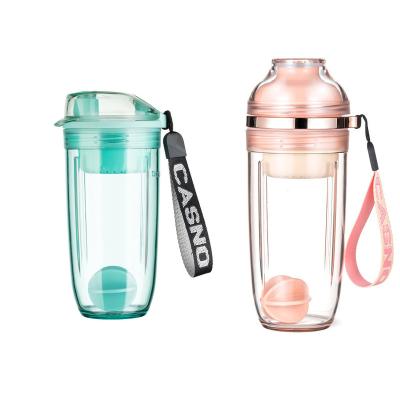 China Sustainable Blender Bottle Classic Shaker Bottle Perfect For Protein Shakes And Pre Workout With Wristband for sale