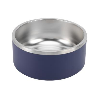 China Viable Non-Slip Powder Coated Stainless Steel Dog Bowl 24oz/42oz/64oz/100oz Insulated Dog Eating Bowl For Pets Dogs Large Cats for sale