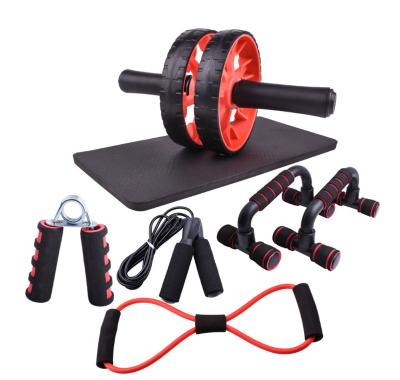 China Body Slimming Jump Rope 6pcs H Shape Lift Up Bragrips Stands Up Ab Wheel Roller Set Workout Equipment for sale