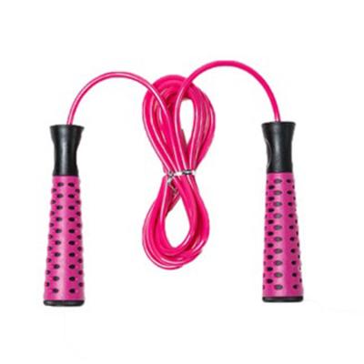 China Durable Custom High Quality PVC Jump Rope Pink Black Color Jump Rope for sale