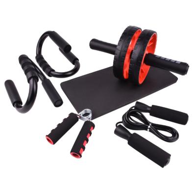 China Body Slimming 5pcs/6pcs Jump Rope Pump Ab Bar Wheel Roller Wheel Abdominal Suit for sale