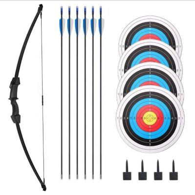 China Indoor Shooting Range Paper Shooting Targets Straight Fiberglass Arrow Archery Set For Kid for sale