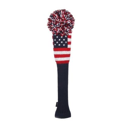 China Acrylic Knitted Custom Design Knitted Golf Headcovers Driver Cover for sale