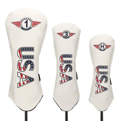 China Driver/Fairway/Hybrid Custom New Product 4 Pieces Driver Headcover Set Golf Club Head Cover for sale