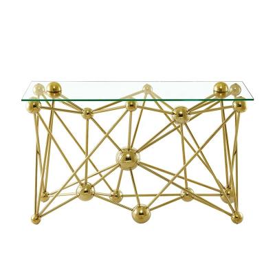 China 2022 modern hot sale console table with ball for event stand luxury console table for sale