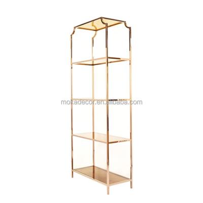 China Modern design luxury modern wood and metal black living room decorative book shelves for home for sale