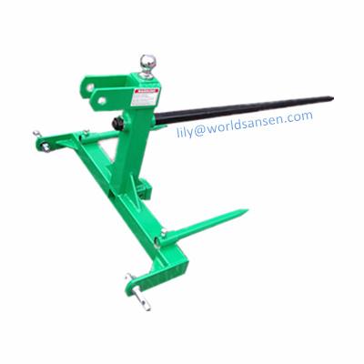 China Farms Agriculture Machinery Hay Equipment 3point Bale Spear With Hitch Motion for sale