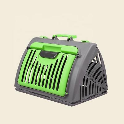 China Sustainable Portable Plastic Triangle Flight Carrier For Pet Gato for sale