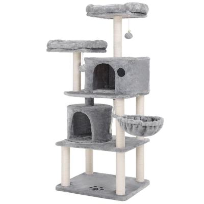 China Large Sustainable Cat Tree Tower Deluxe Cat Scratch Tree for sale