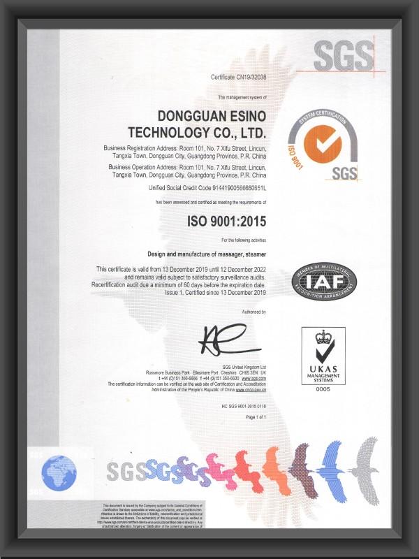 ISO9001 - Guangdong Esino Technology Group Co., Ltd.