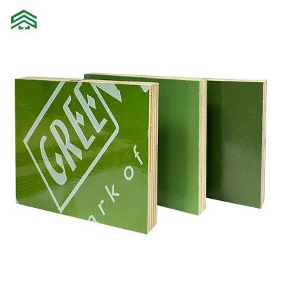 China Modern Green PP Plastic Sheet Faced Playwood 15mm Thickness Plywood 4X8 Size for sale