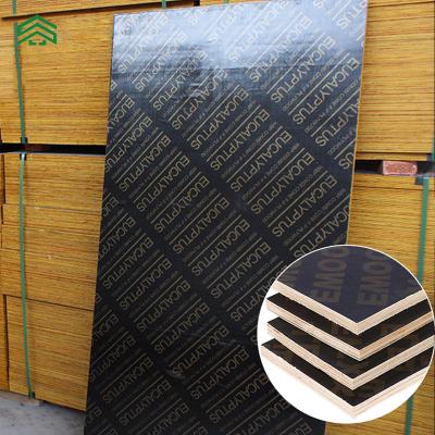 China Smooth Exterior Formwork Plywood Film Faced Marine Plywood Panel 18mm Construction Panels for sale