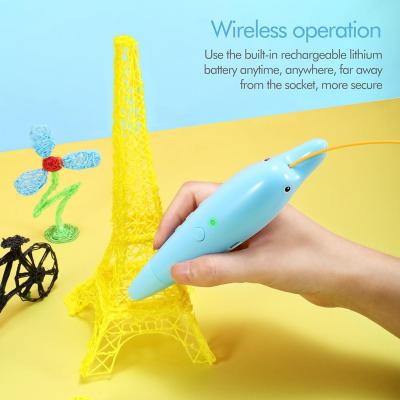 China Low Temperature Safe For Kids Use Pen Factory 2021 New Nice Quality 3d Printing Pen Kit For Kids for sale