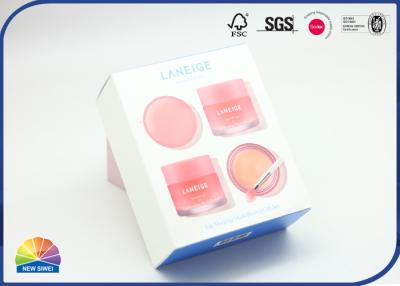 China Caja de cartón plegable de embalaje de regalo de máscara para dormir de labios con impresión de logotipo ULTRAVIOLETA en venta