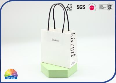 China Customized Logo Printed Paper Shopping Bags With Handle Food Grade for sale