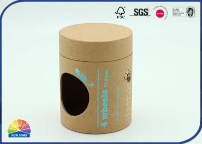 China Uv 4c Print 120gsm Brown Kraft Tube Packaging Matte Varnishing for sale