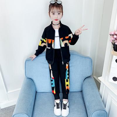 China Big Casual Kids Sport Clothes Girls Set Long Sleeve Teenage Autumn Cotton 2pcs Clothes Set for sale