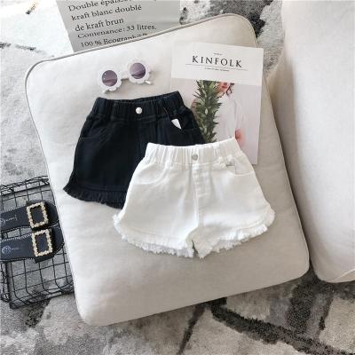 China Summer Viable Girls Shorts Hole Cute Kids Girls Jeans Shorts Pants Kids White Black Beach Clothes for sale