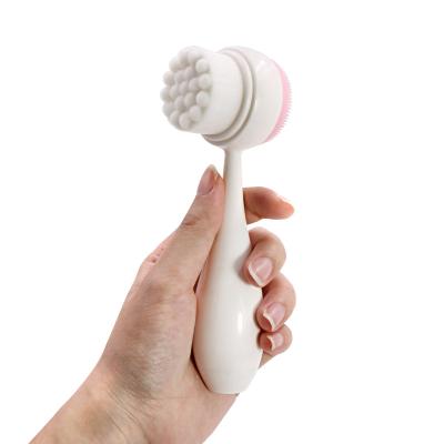 China DEEPLY CLEANING 2 in 1 Soft Facial Cleansing Brush Pore Face Brush Silicone Soft Deep Wash Face Brush for sale