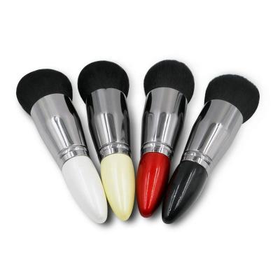 China Simple Flat Brush Portable Mushroom Blush Brush Kabuki Beauty Makeup Tool Powder Highlight Makeup Brush For Beautiful Girl for sale