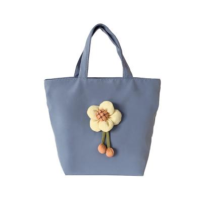 China 2023 Summer Large Capacity Waterproof Flower Woven Tote Bucket Clutch Soft Comfortable Floral Cute Spring Outing And Picnic Handbag for sale